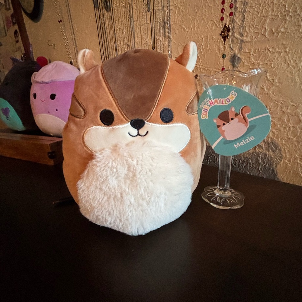 Squishmallows Melzie Brown and White Squirrel